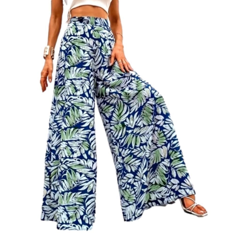 Ladies Tropical boho palazzo Pants